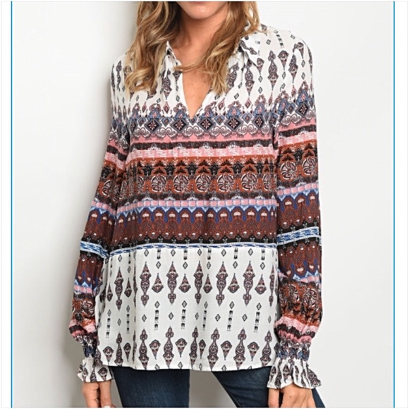 📍SALE Beautiful Bohemian Blouse Small - Picture 3 of 8